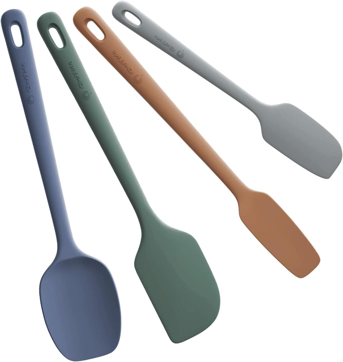 4 Pieces Silicone Spatula Set, Food Grade Rubber Spatula, Upgrade Strong Handle with Ergonomic