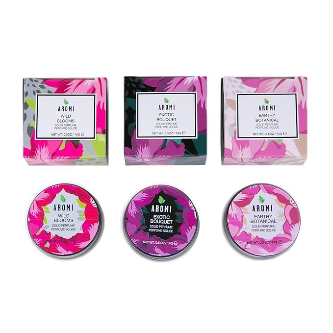 Aromi Solid Perfume | Floral Fragrance, Red Currant, Tuberose, Woodsy Scent, Vegan, Cruelty-free