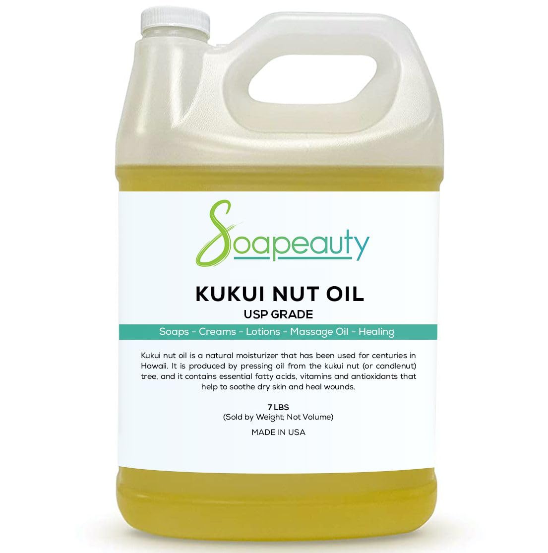 KUKUI NUT OIL Cold Pressed Unrefined | 100% Natural Available in Bulk | Carrier for Essential Oils