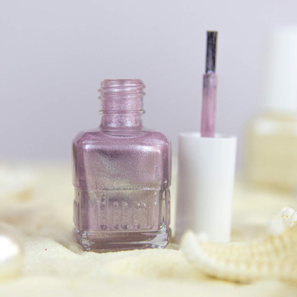 duri Nail Polish, 765 Cyber See, Light Lavender Metallic Shimmer, Full Coverage, Fast Drying, Long