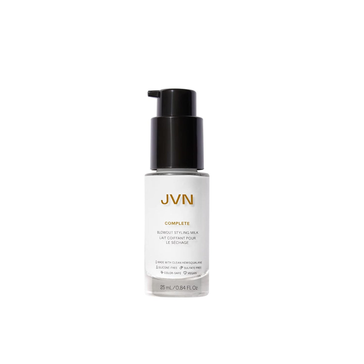 JVN Complete Blowout Styling Milk Heat Protector Cream, Style Memory, Anti-Humidity, Smooths &