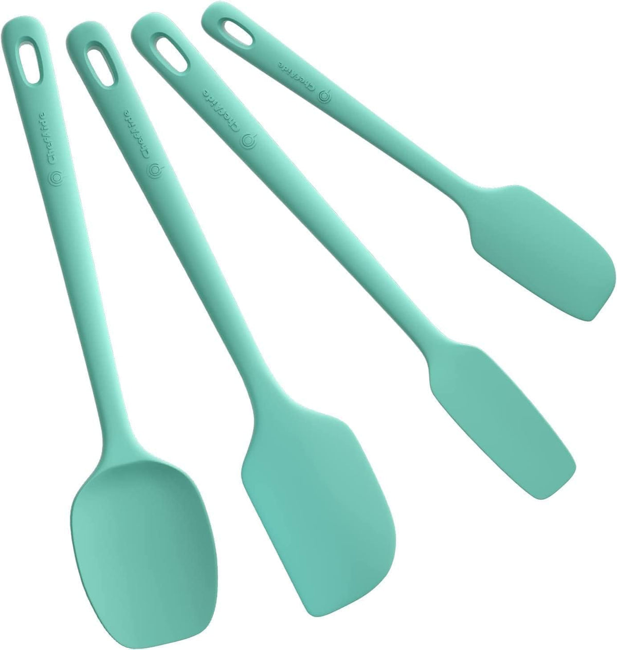 4 Pieces Silicone Spatula Set, Food Grade Rubber Spatula, Upgrade Strong Handle with Ergonomic
