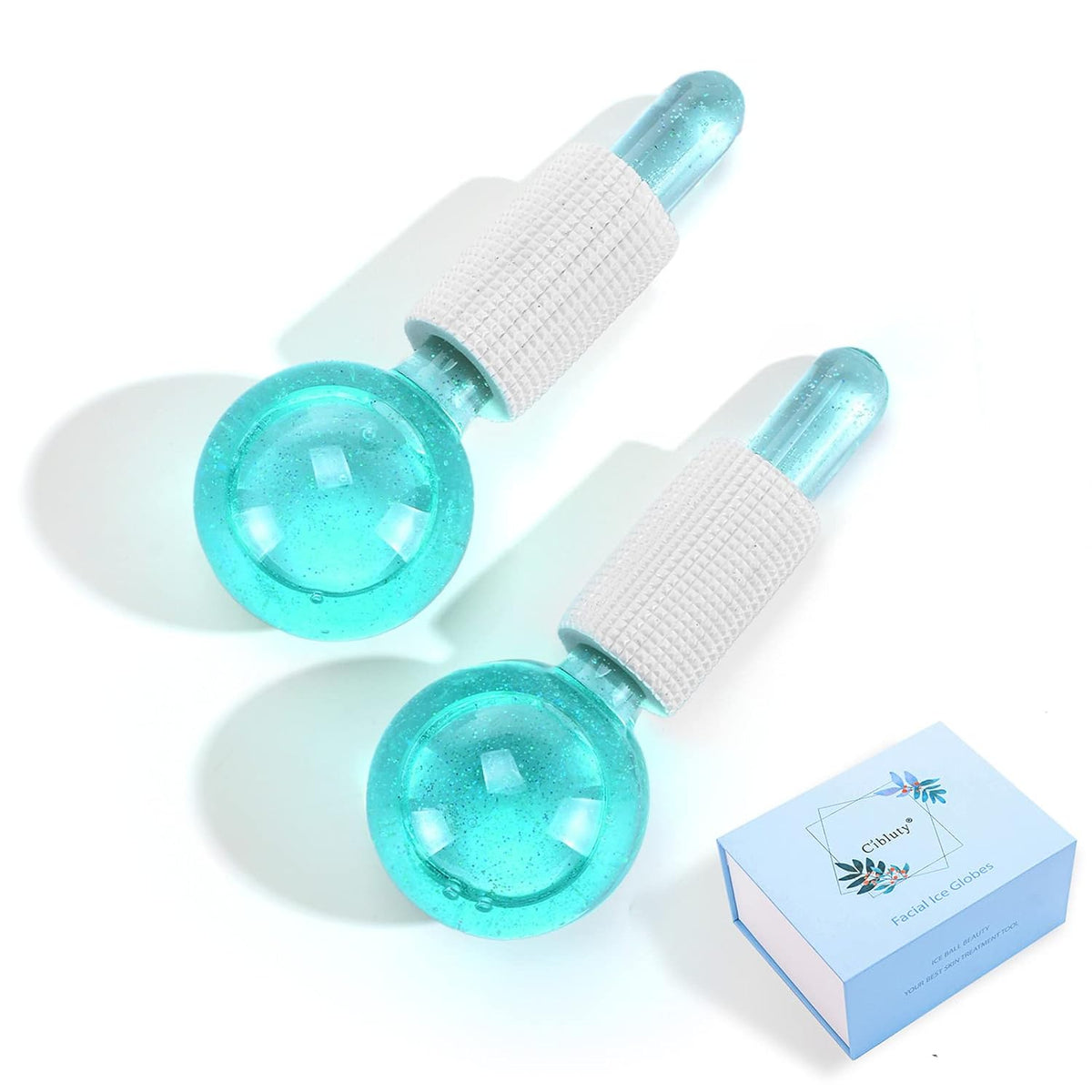 Ice Globes for Facials- Freezer Free Face Rollers with Essence for Daily Beauty Routines, Skin