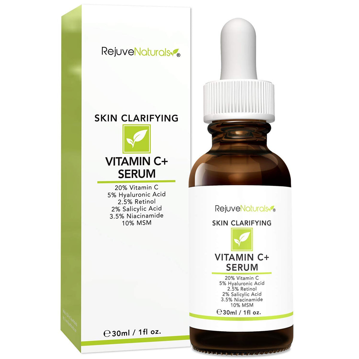 Vitamin C Serum Plus 5% Hyaluronic Acid, 2.5% Retinol, 2% Salicylic Acid, 3.5% Niacinamide, 10%