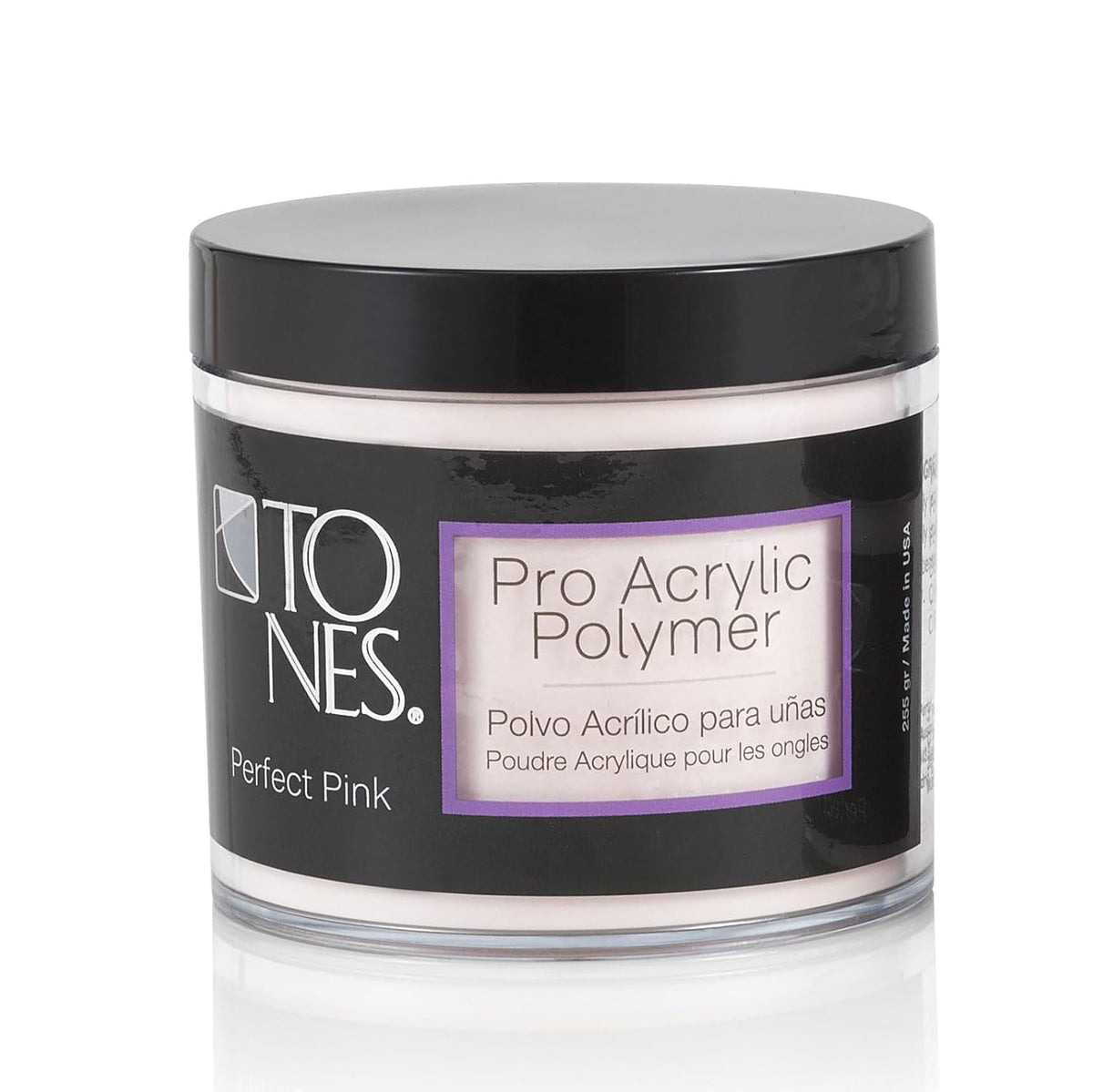 Tones Ultra Acrylic Powder | Perfect Pink | 8.5 Oz | Durable Retention | Silky Consistency |