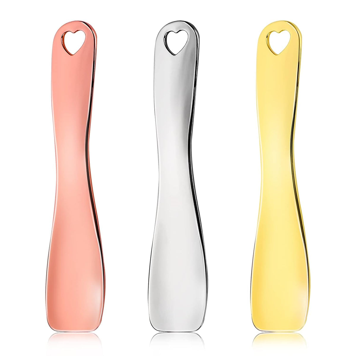 3 PCS Metal Cosmetic Spoon Skincare Spatula Stick Applicator Beauty Spa Mini Spoon Skin Care Facial