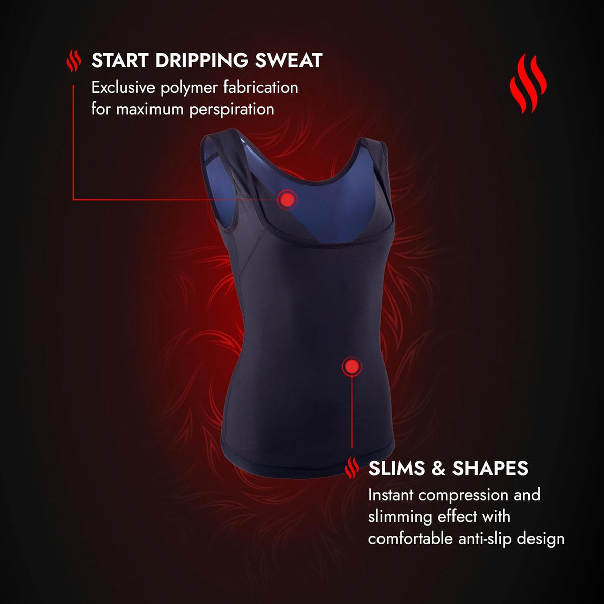 Sweat Shaper Premium Sauna Tank Top For Women, Slimming Sauna Shirt For Women, Sweat Vest for