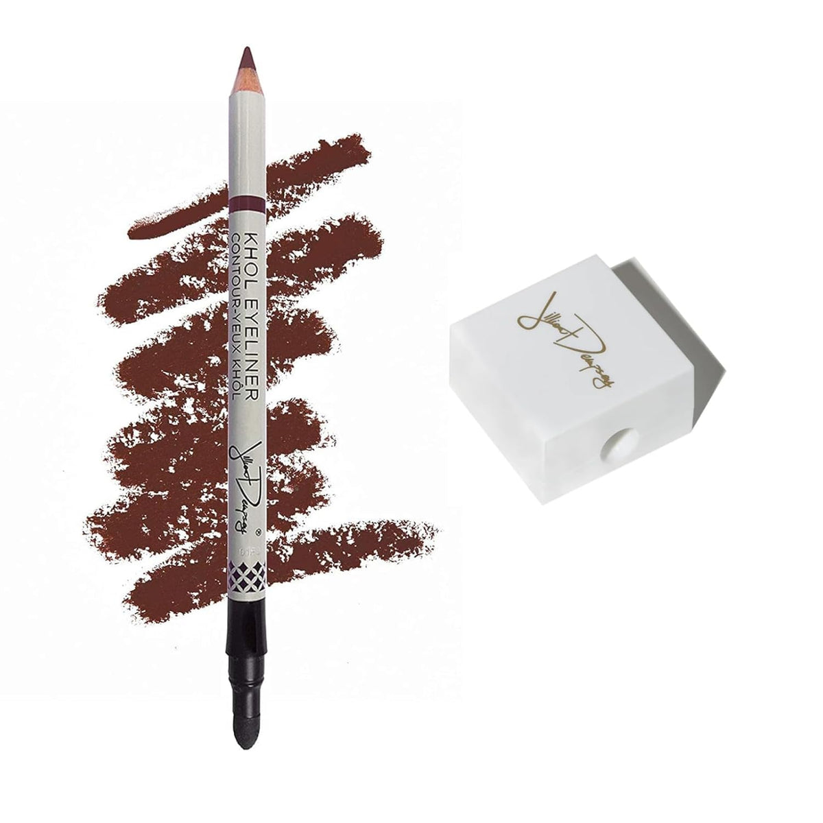 Jillian Dempsey Khôl Eyeliner & Sharpener Bundle: Rich Brown Eyeliner Pencil with Built-In Smudger