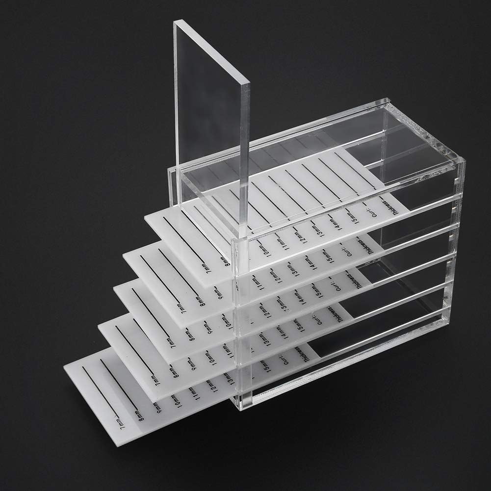 Acrylic Cosmetic Storage Makeup Organizer Clear Eyelash Storage Box Eyelashes Glue Pallet Holders 5