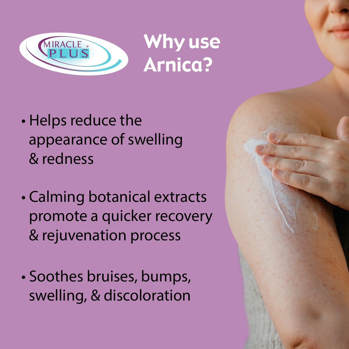 Miracle Plus Bruise Cream Extra Strength Arnica Cream Relief Lotion For Bruising And Swelling On