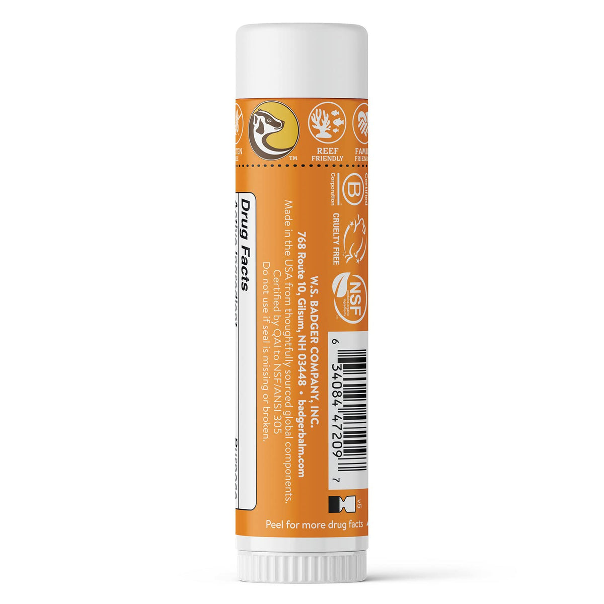 Badger Mineral Kids Sunscreen Face Stick SPF 35, Zinc Oxide Travel Size Sunscreen Stick for Kids