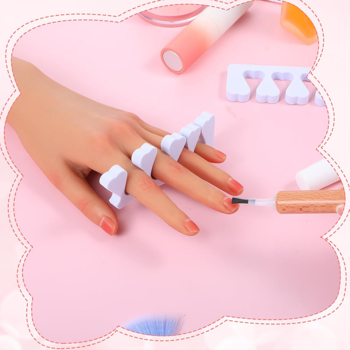 300 Pcs Toe Separators for Nail Polish Bulk Toe Separator Pedicure Correct Foot for Men Women Nail