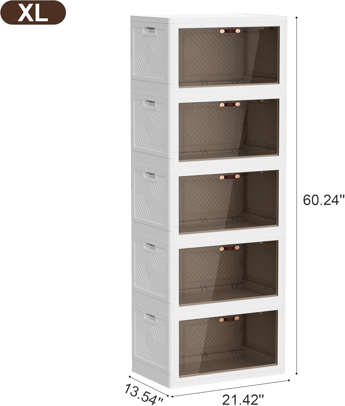 JOYMOOP 198 Qt Stackable Storage Bins with Lids, Closet Organizers and Plastic Storage Drawers for
