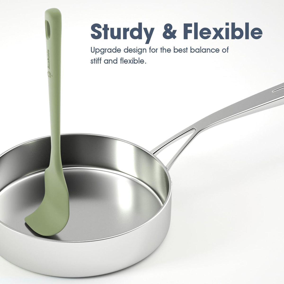 3 Pieces Silicone Spatula Set, Food Grade Rubber Spatula, Upgrade Strong Handle with Ergonomic