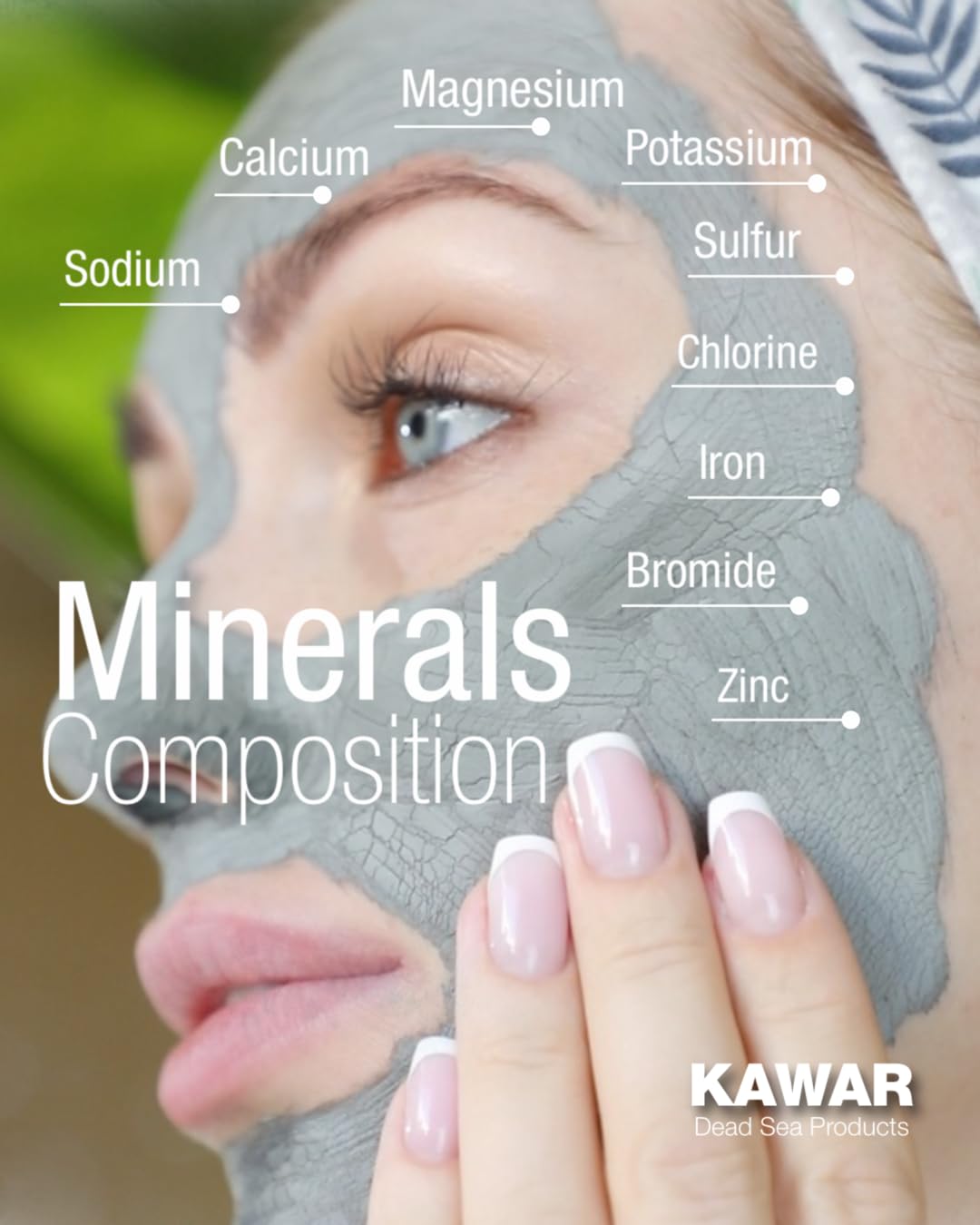 KAWAR Dead Sea Mud Mask with Aloe Vera for Face and Body - Spa Quality Pore Reducer for Acne
