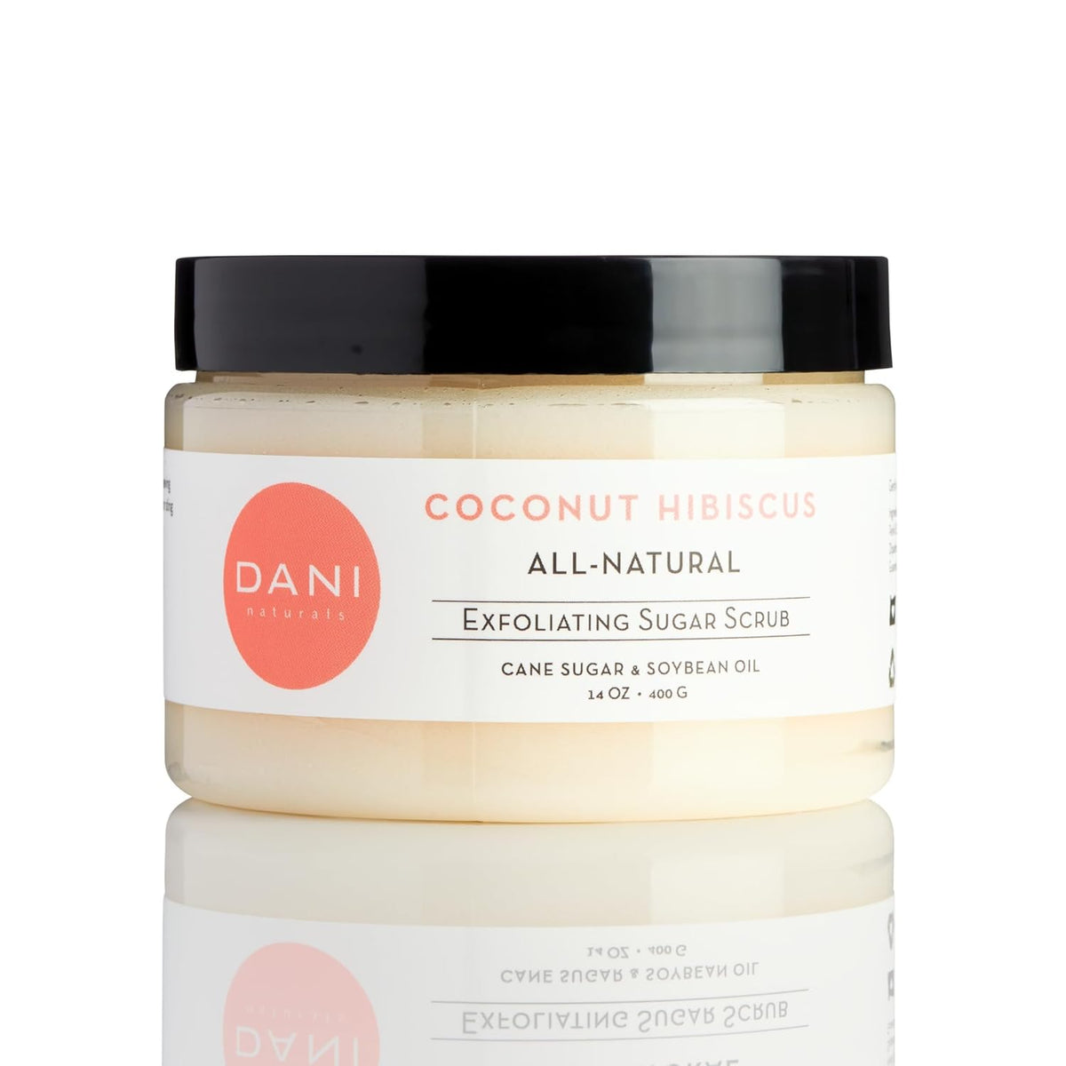 Naturals Exfoliating Sugar Scrub - Coconut Hibiscus, made with organic cane sugar and shea butter