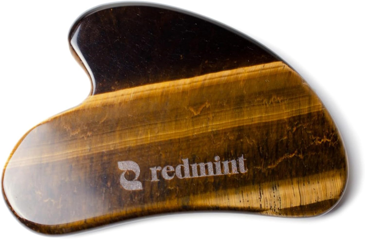 Redmint Tiger Eye Gua Sha Tool for Face | Rooted in Ancient TCM Wisdom | Rediscover Youthful Skin |