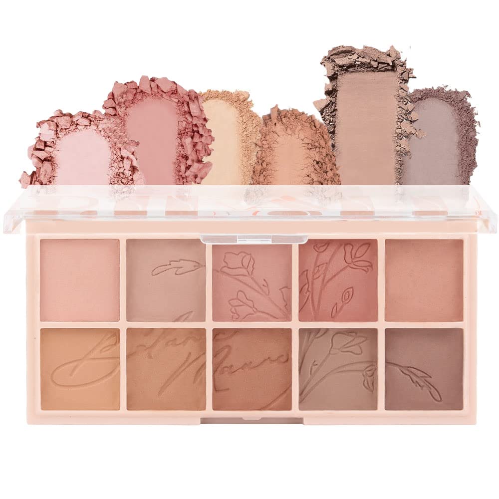 AMY'S DIARY 12Color Light Pink Purple Eyeshadow Palette, Long-Lasting, and Highly Pigmented.