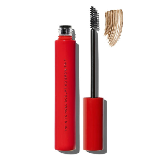 MAKE Beauty Infinite Hold Brow Tint. Taupe Eyebrow Gel with Brush. Sculpt, Define, and Set Eyebrows