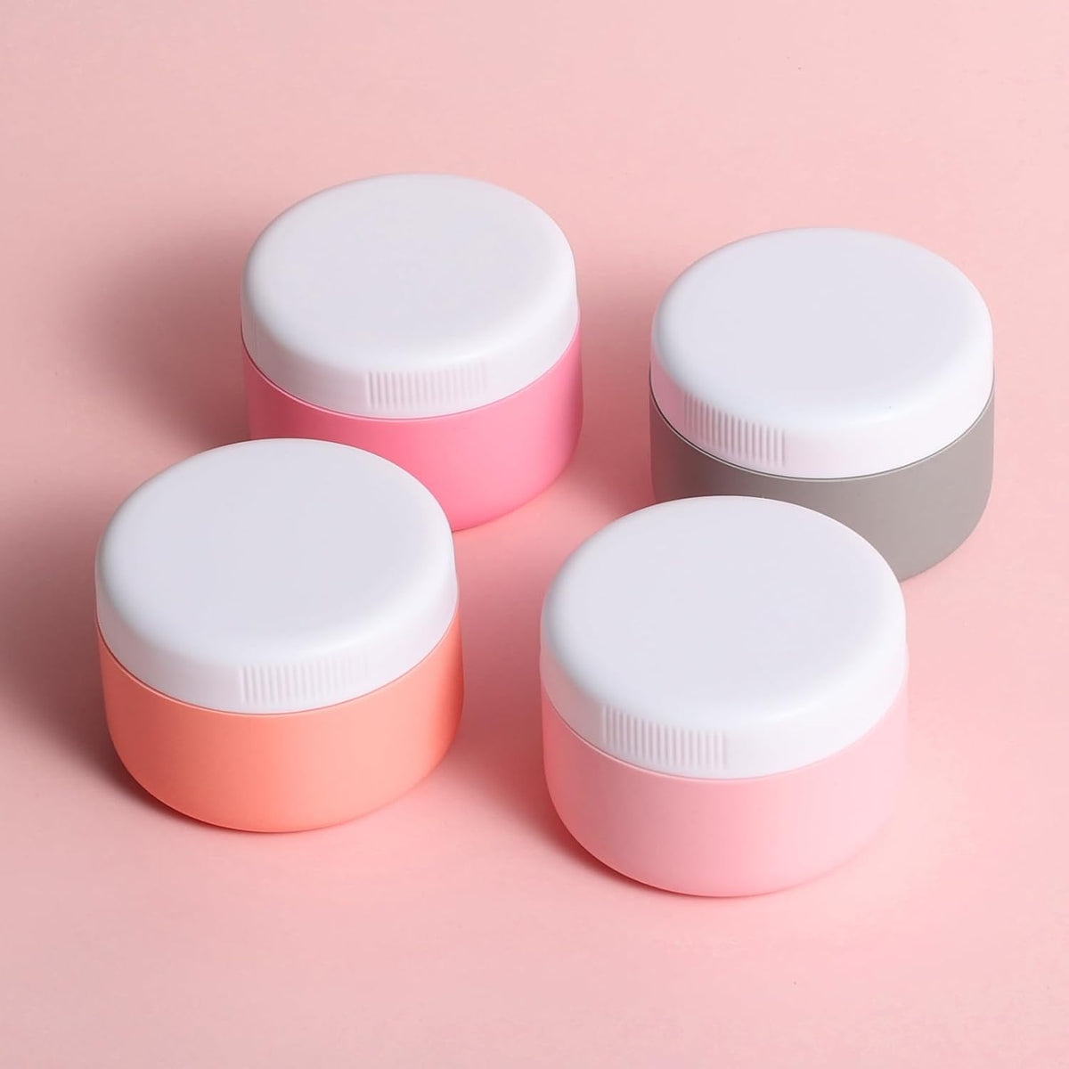 Travel Containers for Toiletries, Silicone Cream Jars BPA-Free, Leak-proof 2oz Travel Size