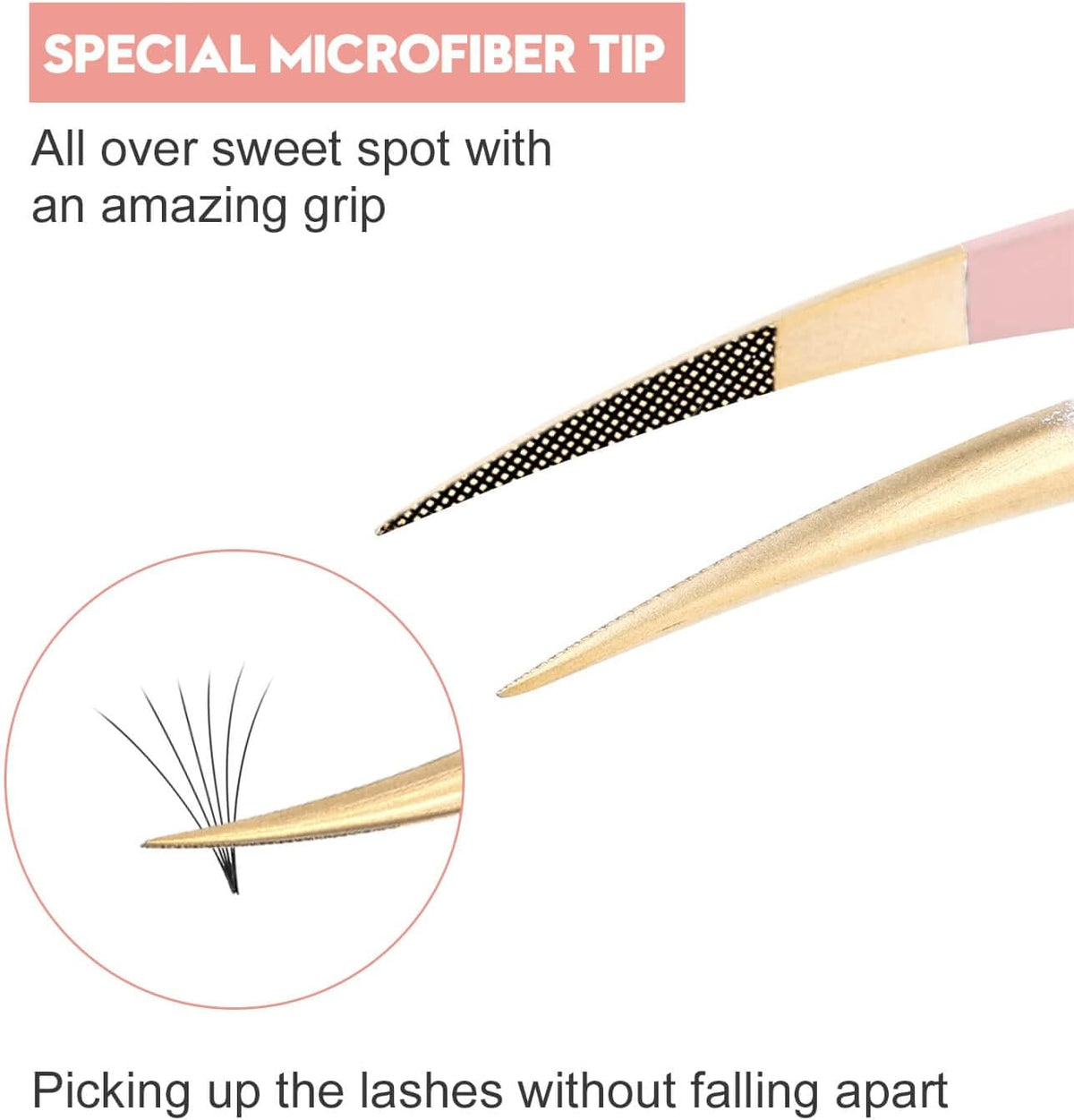 Ms.Queen Dolphin Tweezers for Eyelash Extensions,Professional Fiber Tip Curved Isolation Lash