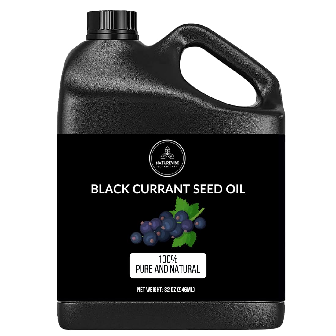 Naturevibe Botanicals Black Currant Oil 32 Ounces | 100% Pure and Natural | Great for Skin Care and
