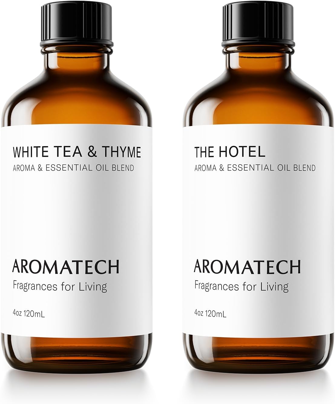 AromaTech The Hotel & White Tea & Thyme Set | Aroma Diffuser Essential Oils Blend of Peach, Red