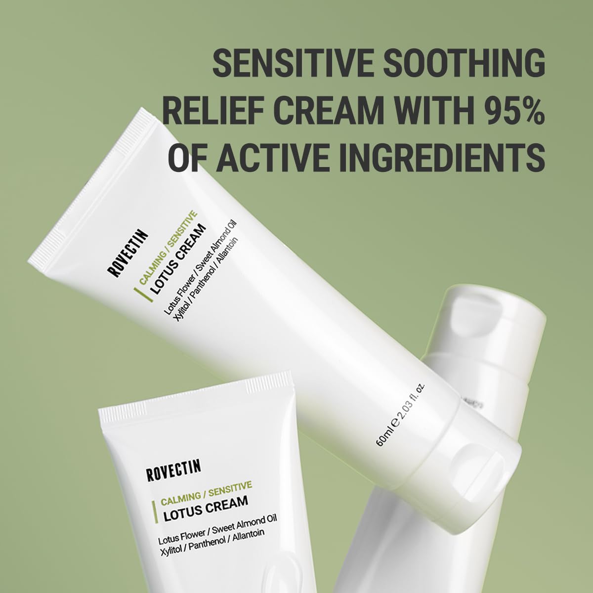 ROVECTIN Calming Lotus Water Cream - Lightweight Moisturizer Face Cream for Oily, Combination Skin