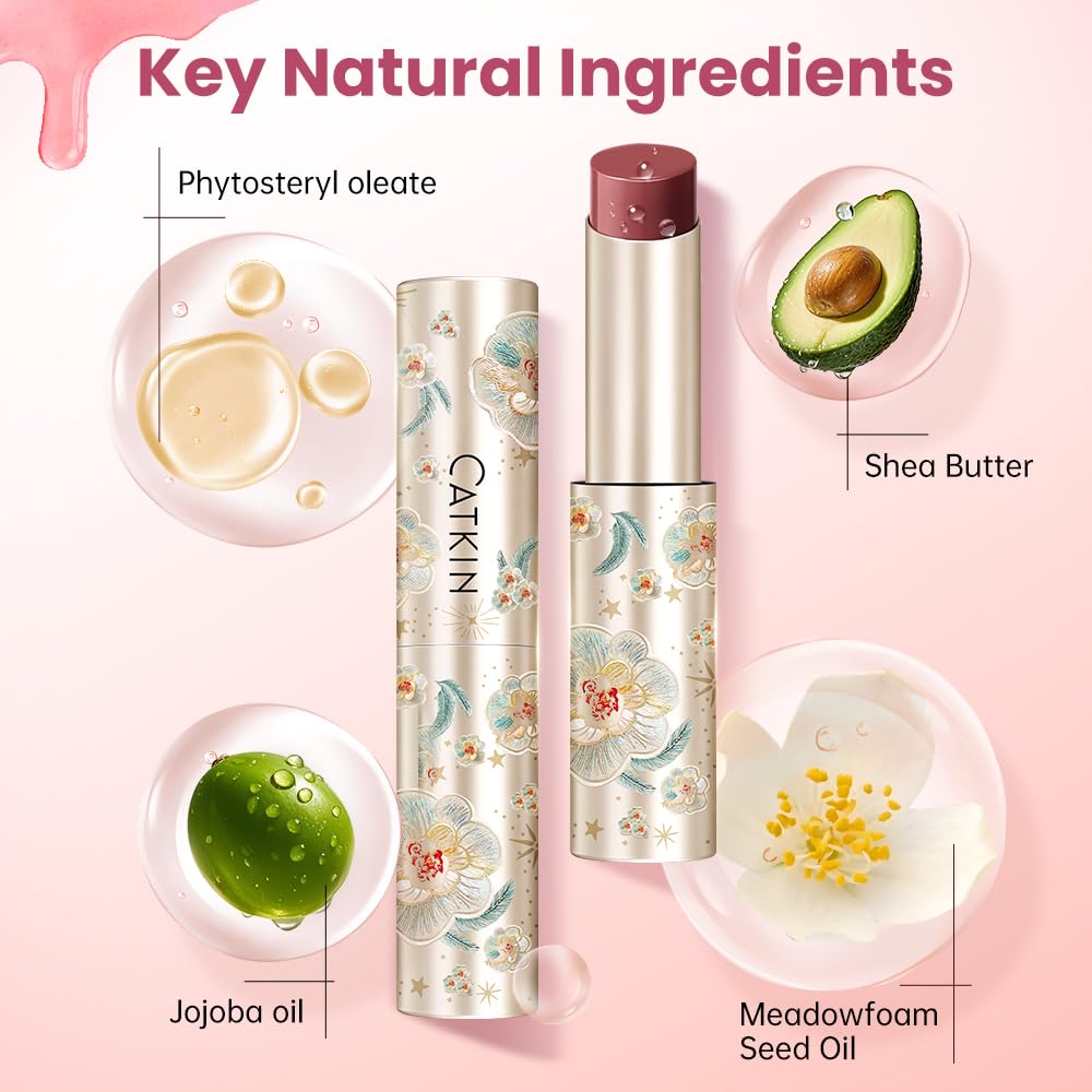CATKIN Glossy Lip Balm Ultra Hydating Glow Lip Tinted Jelly Plump Melting Balm Shea Butter Repair