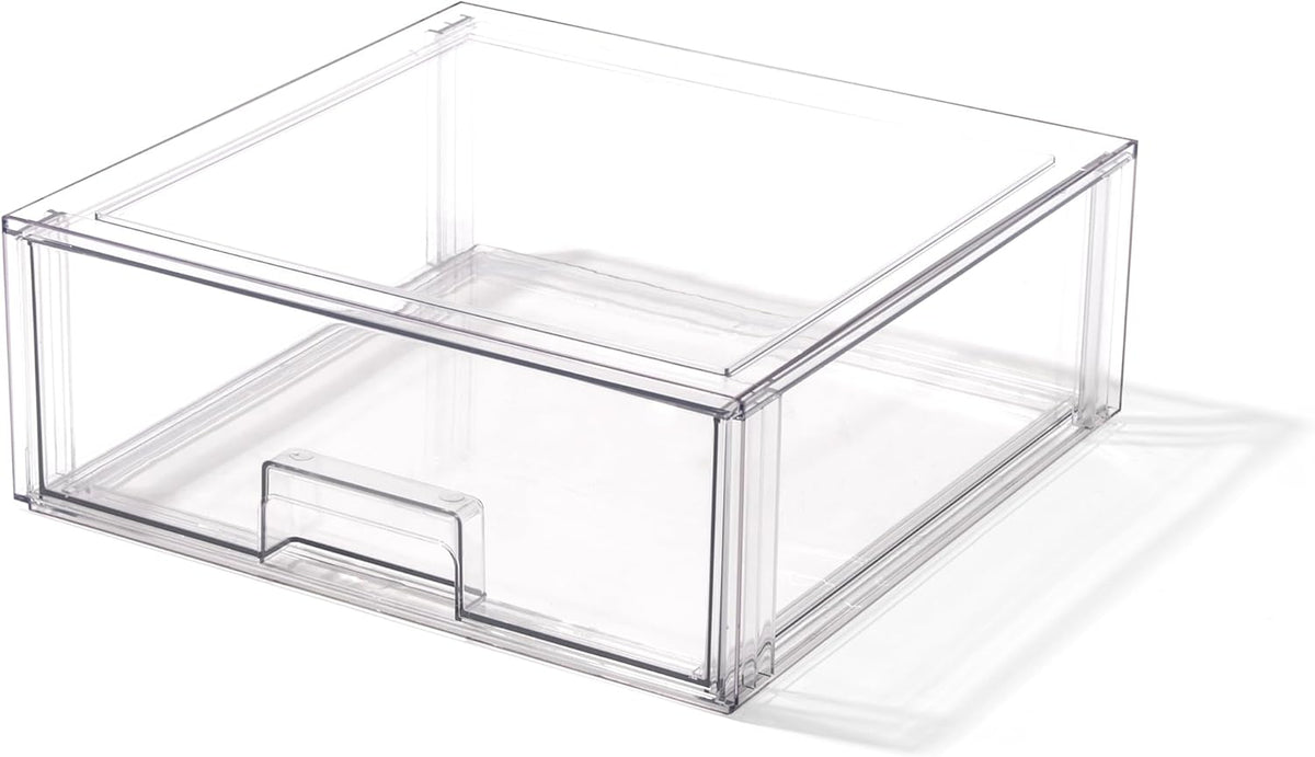 BINO | Stackable Storage Drawers, X-Large - Clear | THE CRATE COLLECTION | Storage Bins With