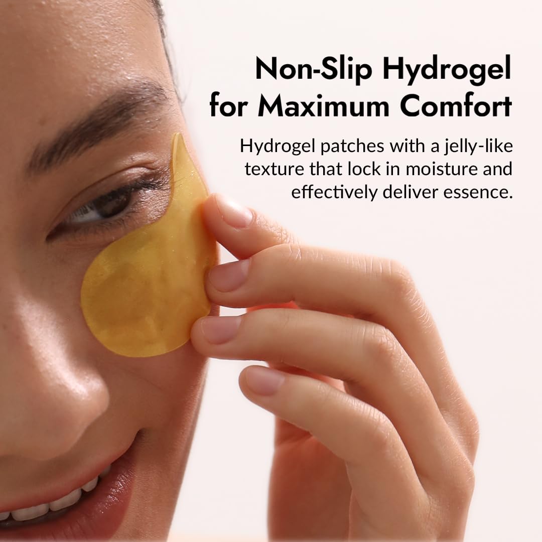 MIZON Under Eye Patches for Puffy Eyes & Dark Circles, 24K Gold & Snail Mucin, 60 Pcs