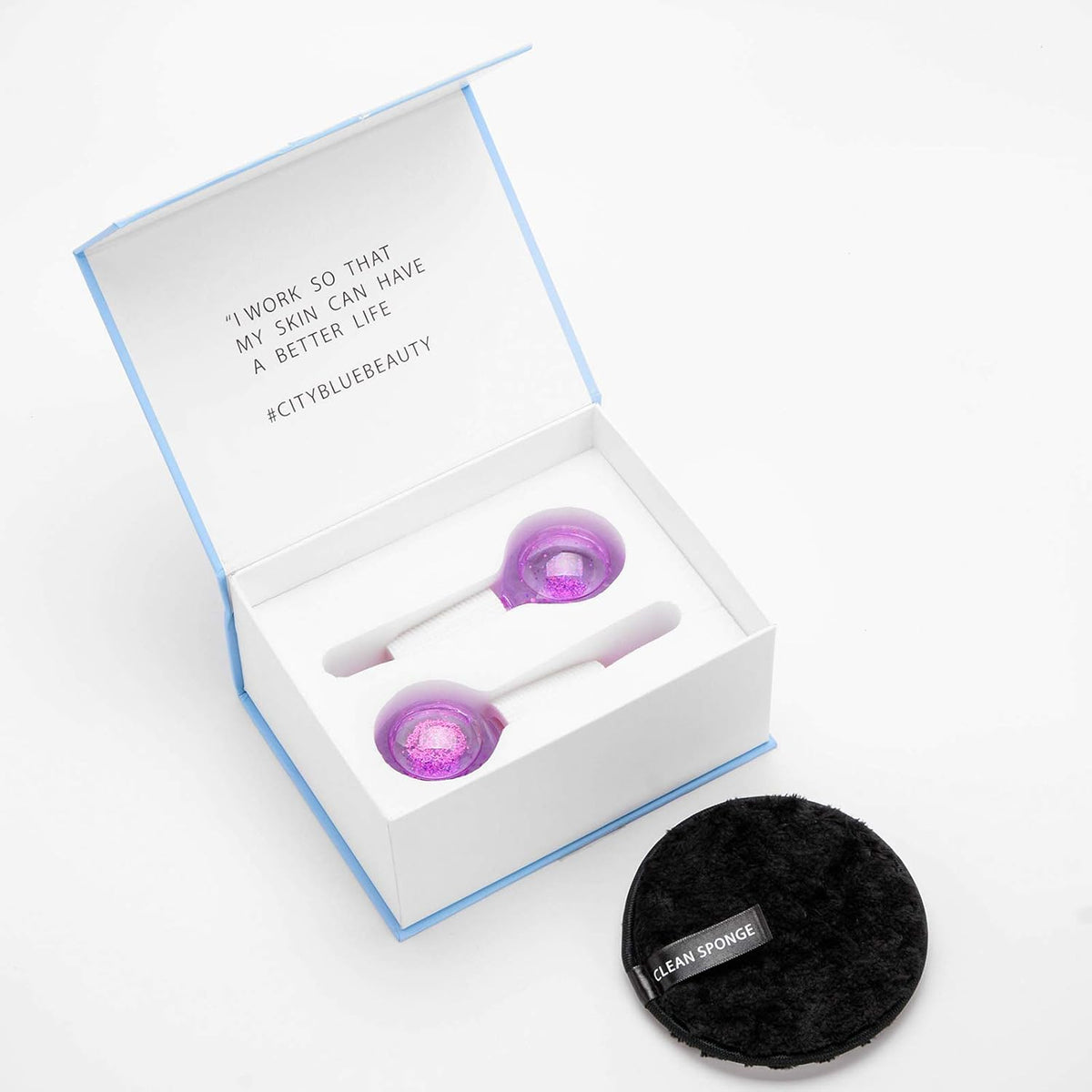 ICE BEAUTY BALLS for FACIAL, 2PCS Purple Facial Roller for Cold Facial Massage Face Roller Balls
