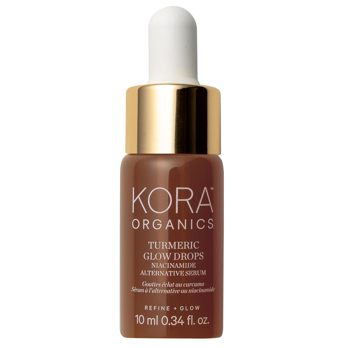 KORA Organics Turmeric Glow Drops, Niacinamide Alternative Face Serum for Radiance, Texture and