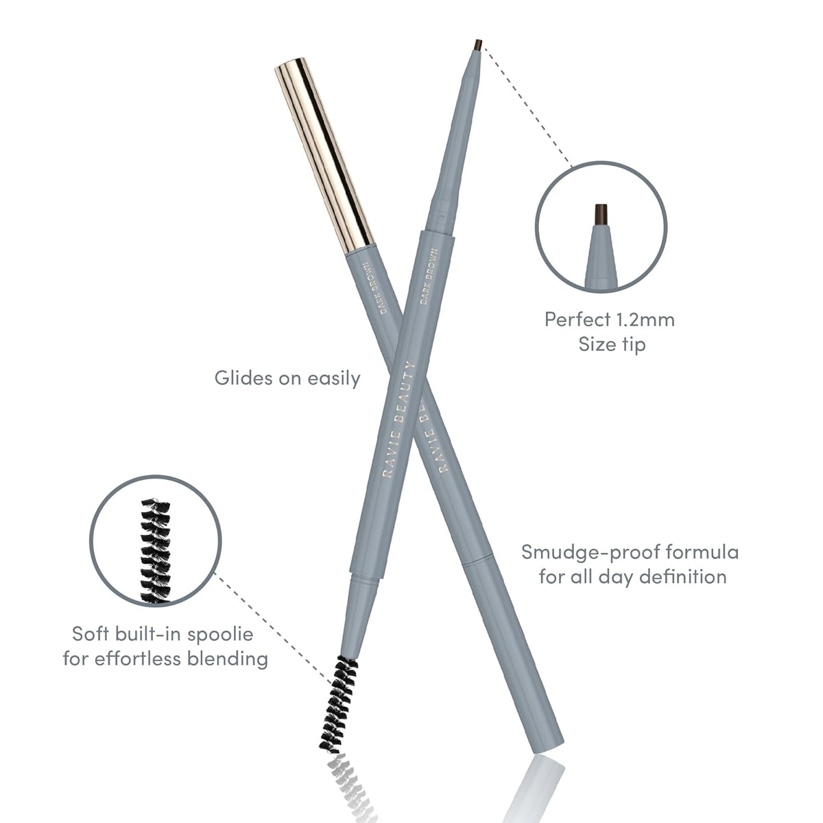 Easy Everyday™ Brow Pencil - Best Eyebrow Pencil for Women, Smudge Proof Hair-Like Strokes, 1.2mm