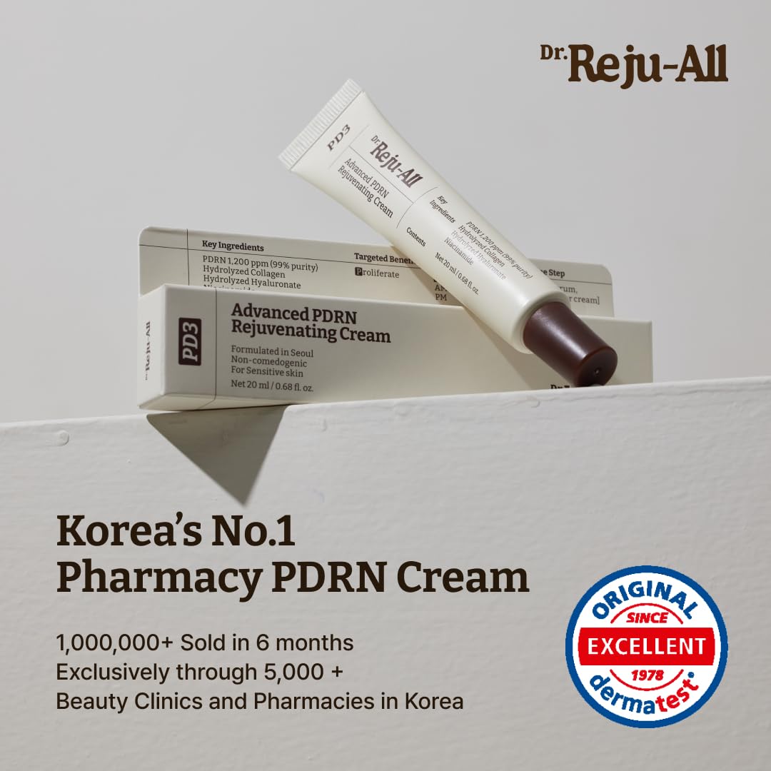 Dr. Reju-All Advanced PDRN Rejuvenating Cream – 99% Pure Salmon DNA PDRN Face Moisturizer – Optimal