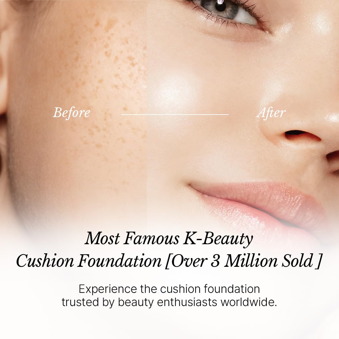 [CHALLANS de PARIS] Cushion de Lunar Excellence Foundation – 21 Bright Ivory | Long-Wear, Buildable