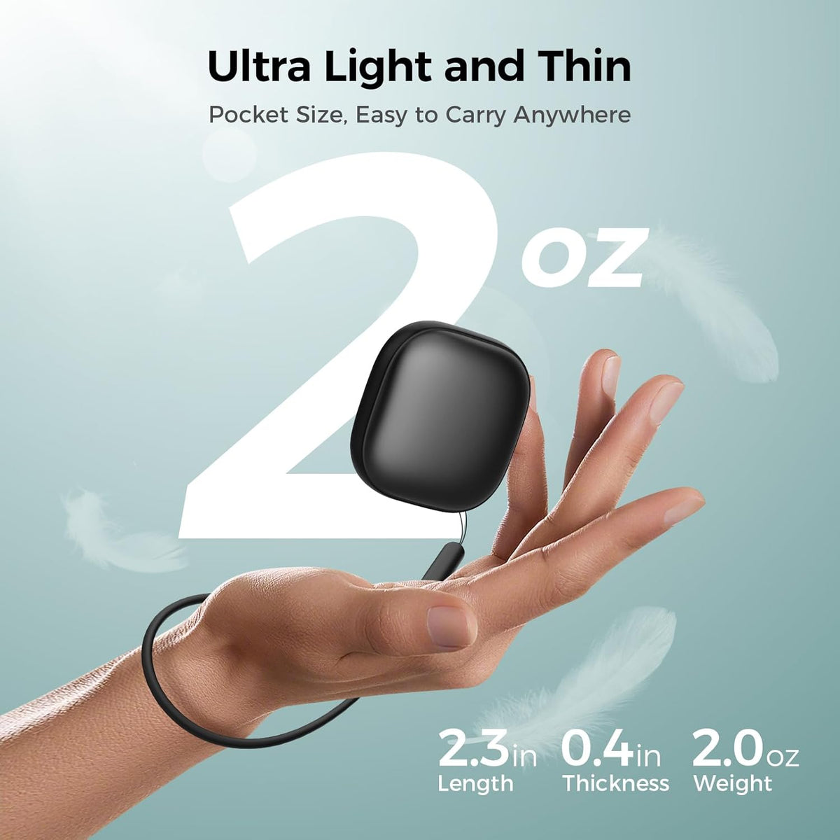 Pocket Size Hand Warmers Rechargeable 2 Pack, Heat for 10 Hours AI Smart Chips Ultrathin Electric
