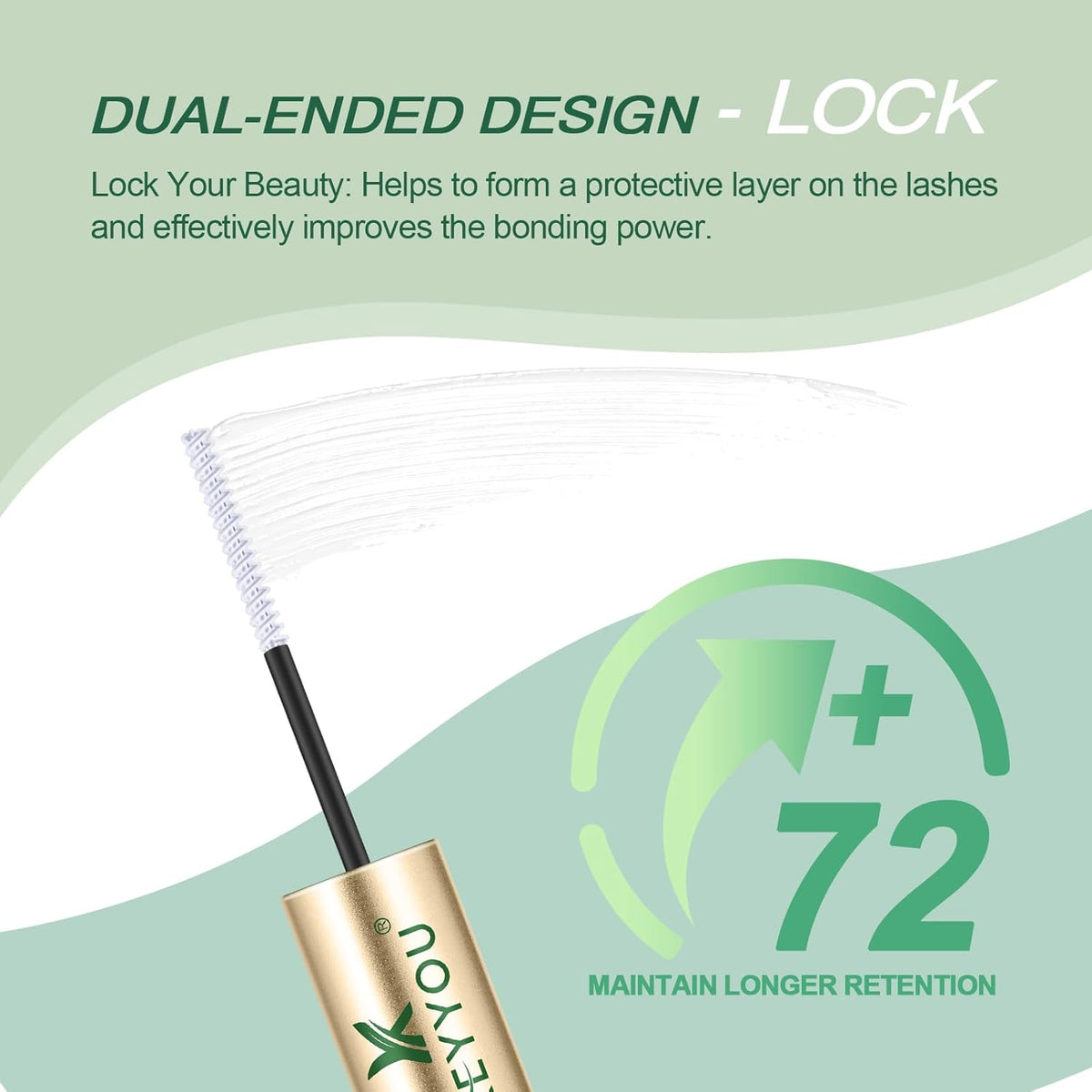 KEYYOU Lash Bond and Seal Cluster Lash Glue For Lash Clusters Strong Gentle Comfortable Bond and