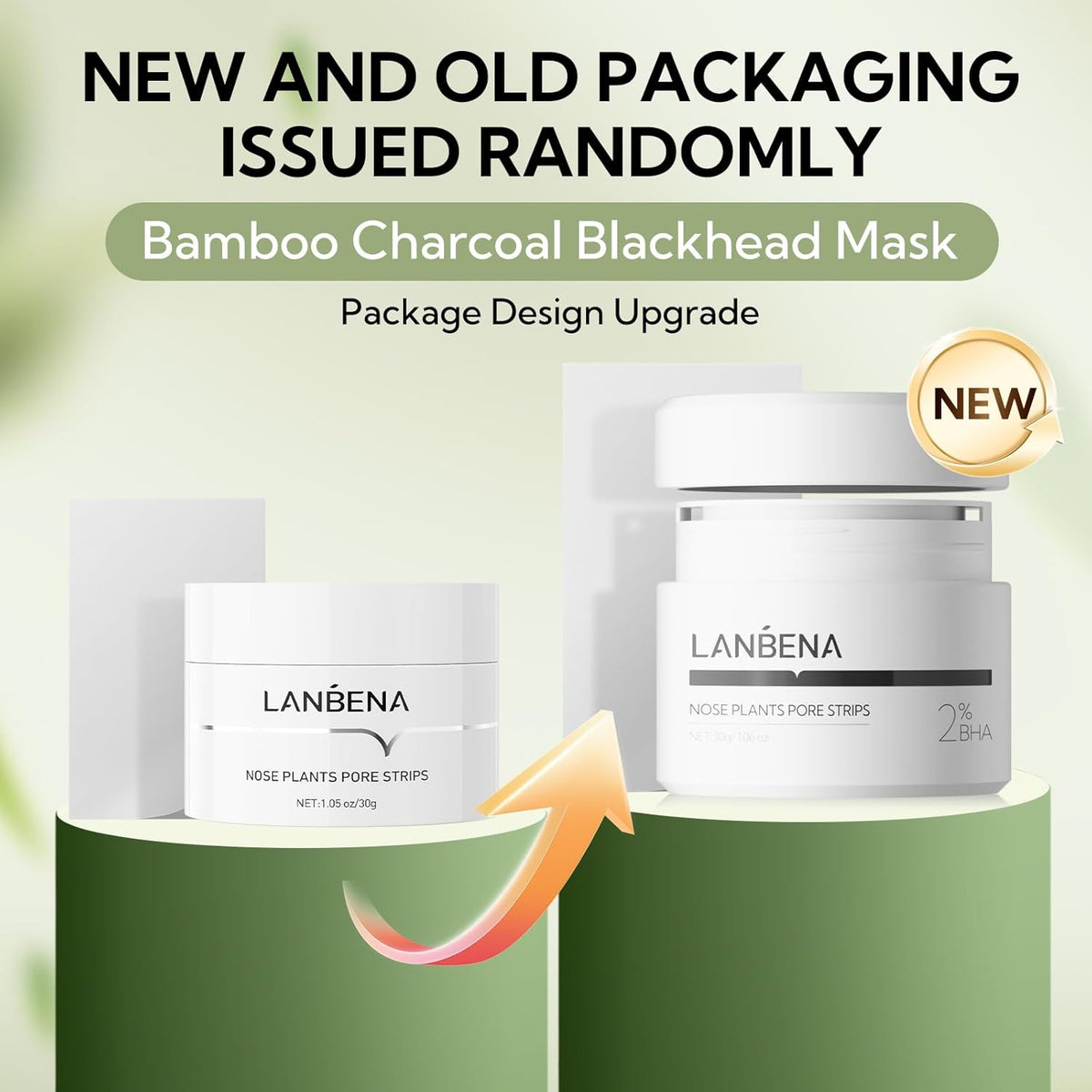 LANBENA 3 in 1 Blackhead Removing Set, Pore Strips+Pore Solution Serum+Removal Strip Paper, Black