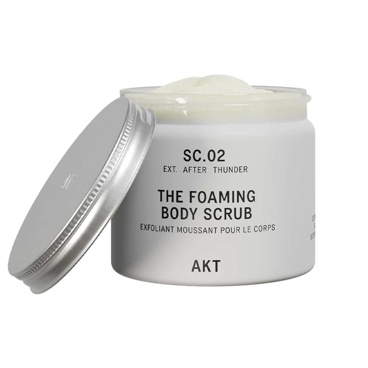 AKT The Foaming Body Scrub 8.4 Fl Oz, Skin Exfoliator, Body Scrub with Rice & Sugar, Papaya &