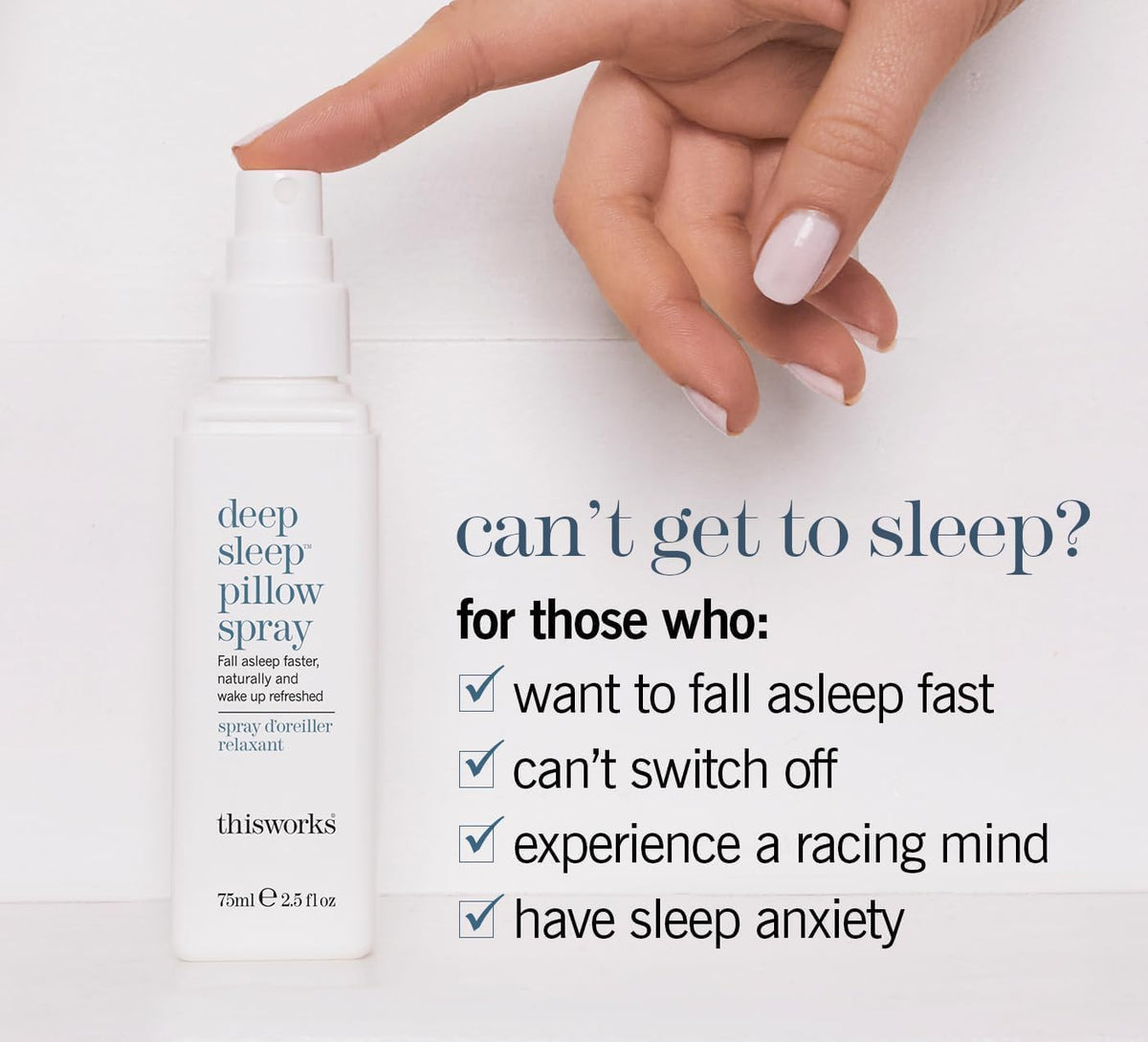 THISWORKS Deep Sleep Pillow Spray – Fast-Acting Natural Rest Formula with Essential Oils of