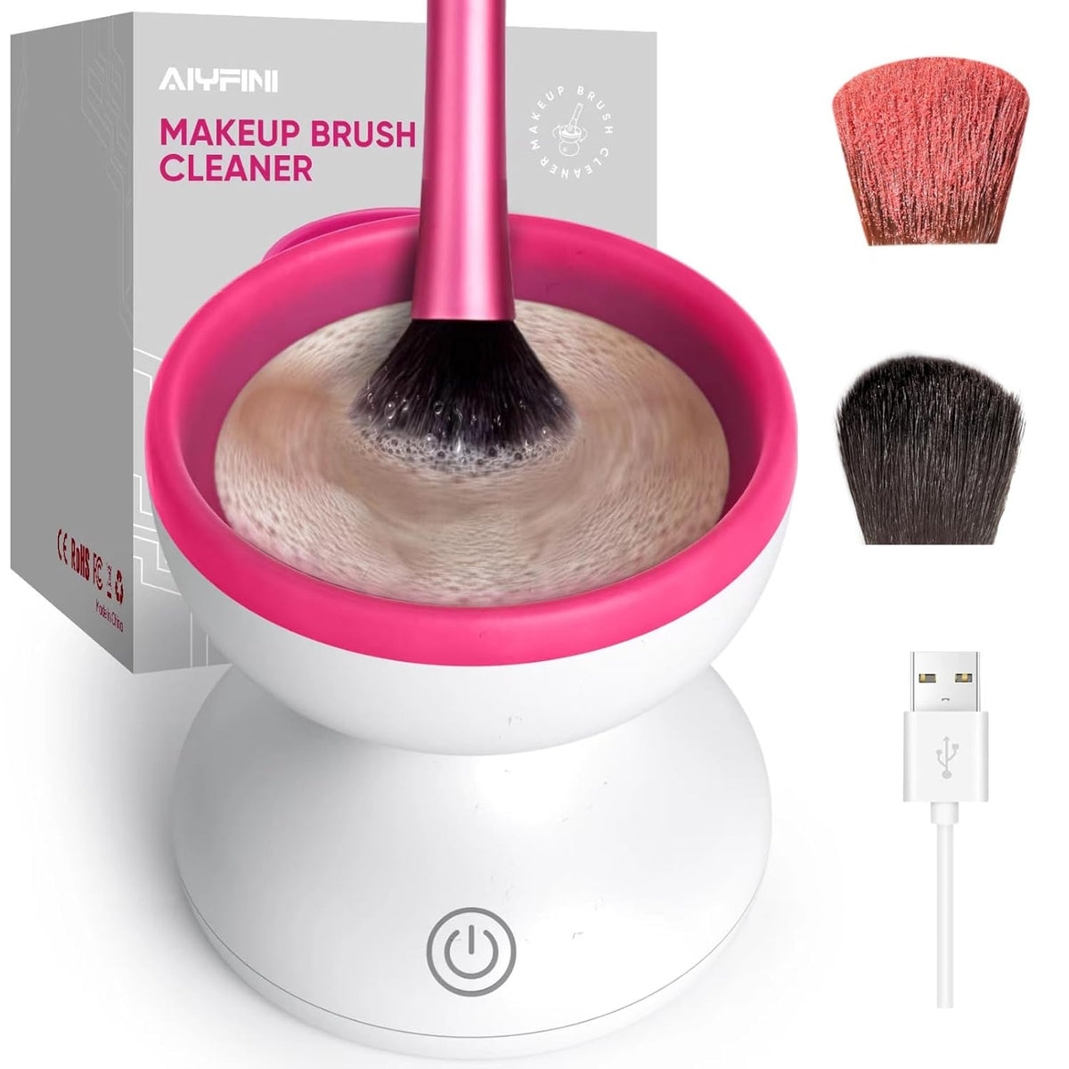 Alyfini Makeup Brush Cleaner Machine-Professional Electric Make up Brushes Cleaner Cleanser