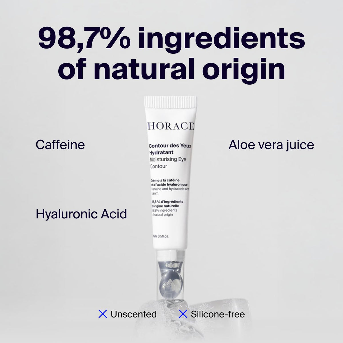 HORACE Under-Eye Moisturizer for Men - Anti-Fatigue Eye Cream to Reduce Dark Circles and Puffiness