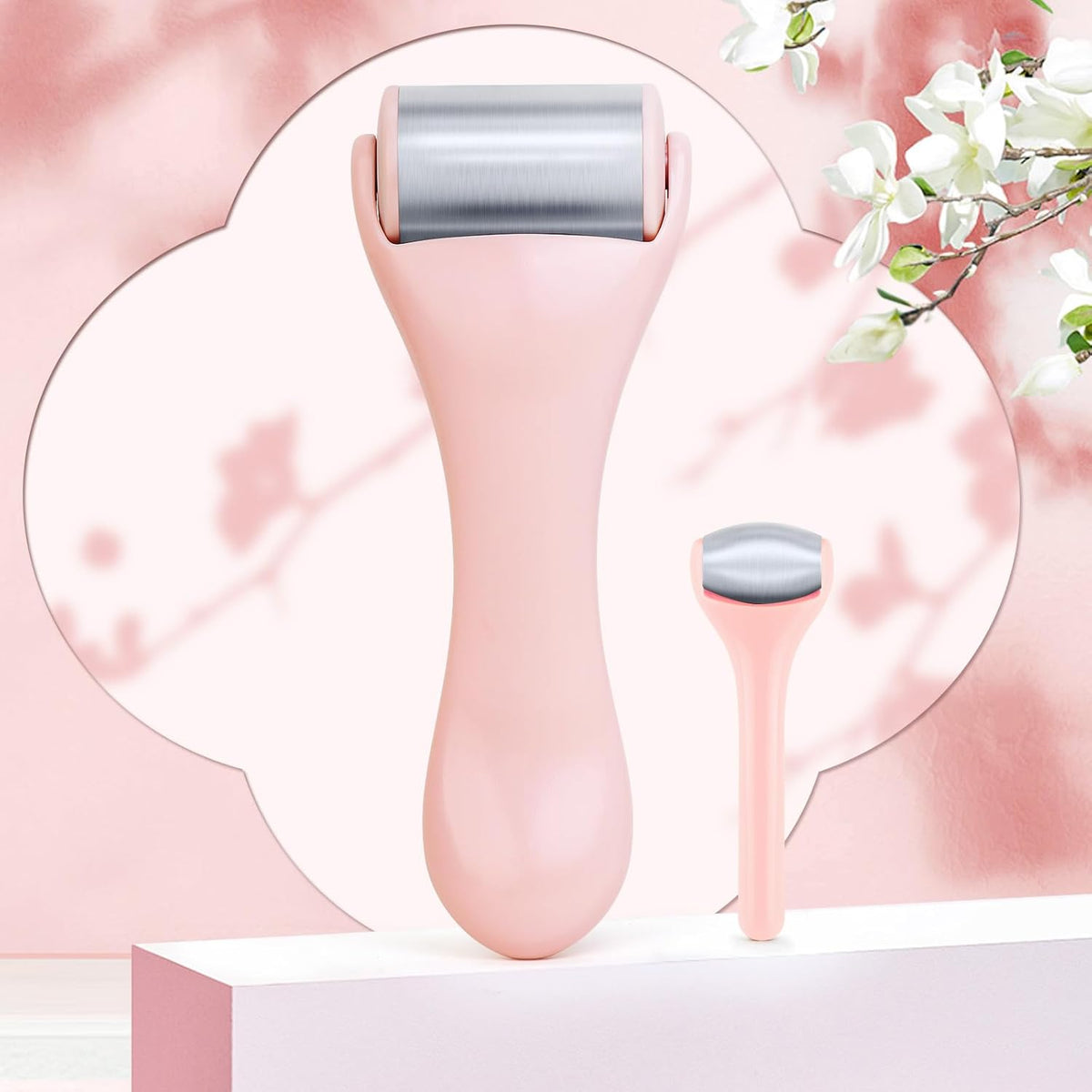 Ice Roller for Face and Eye 2 Pcs,Face Roller Skin Care for Puffiness,Migraine,Pain Relief,Eye