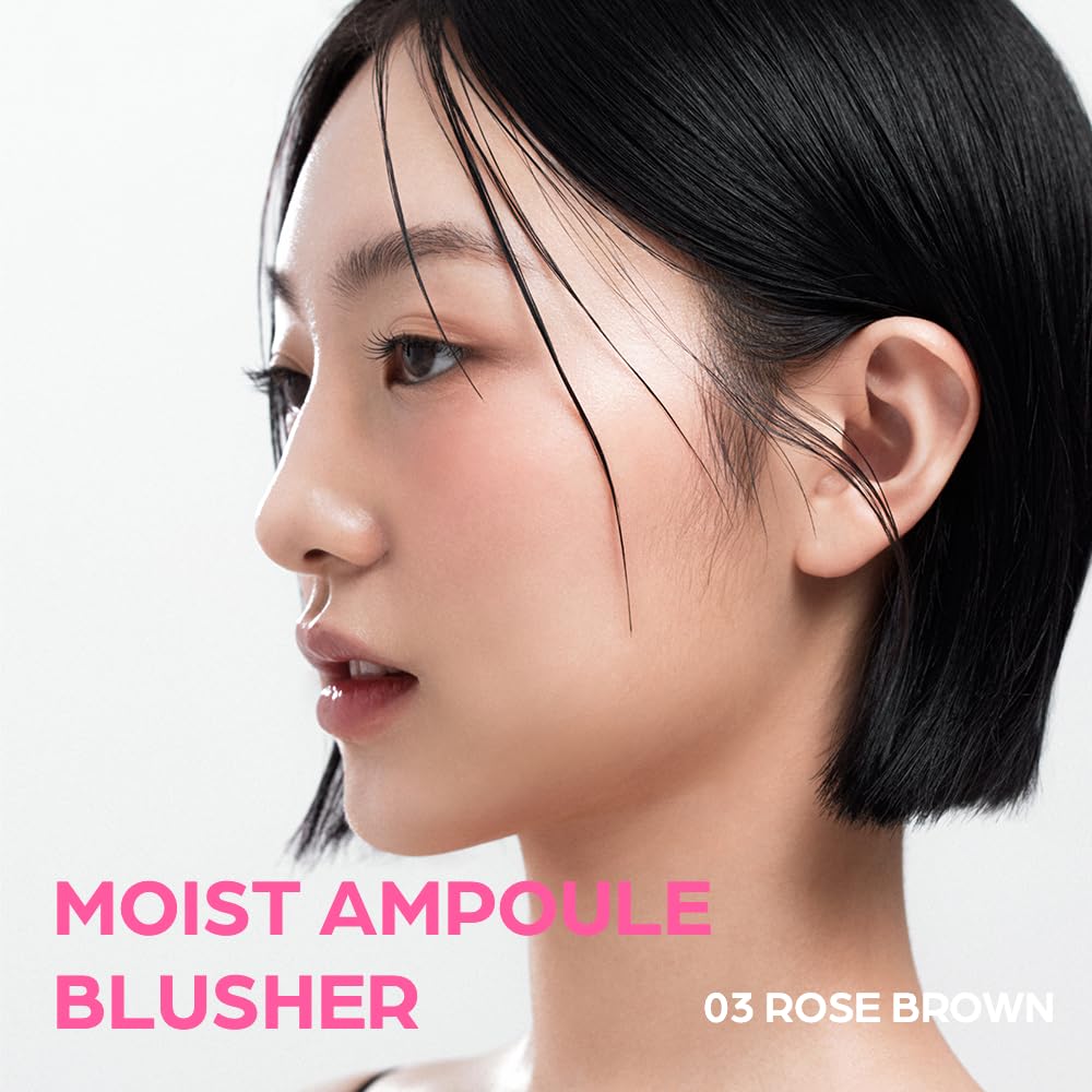 Moist Ampoule Blusher with 50% Moisture Essence | Hydrating & Long-Lasting Blush | 0.68fl.oz (9