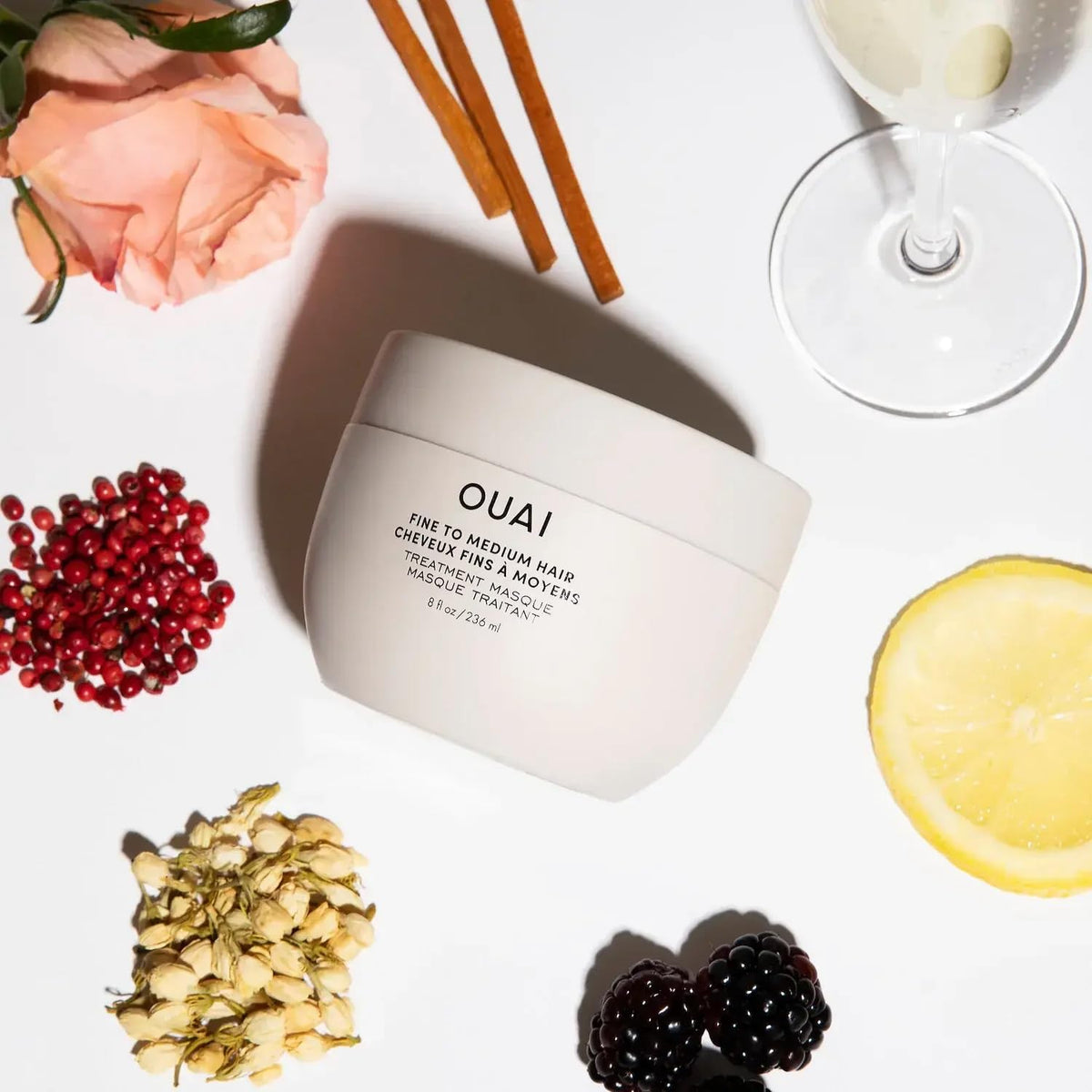 OUAI Fine to Medium Hair Treatment Masque - Hydrating Hair Mask to Help Repair Strands & Increase
