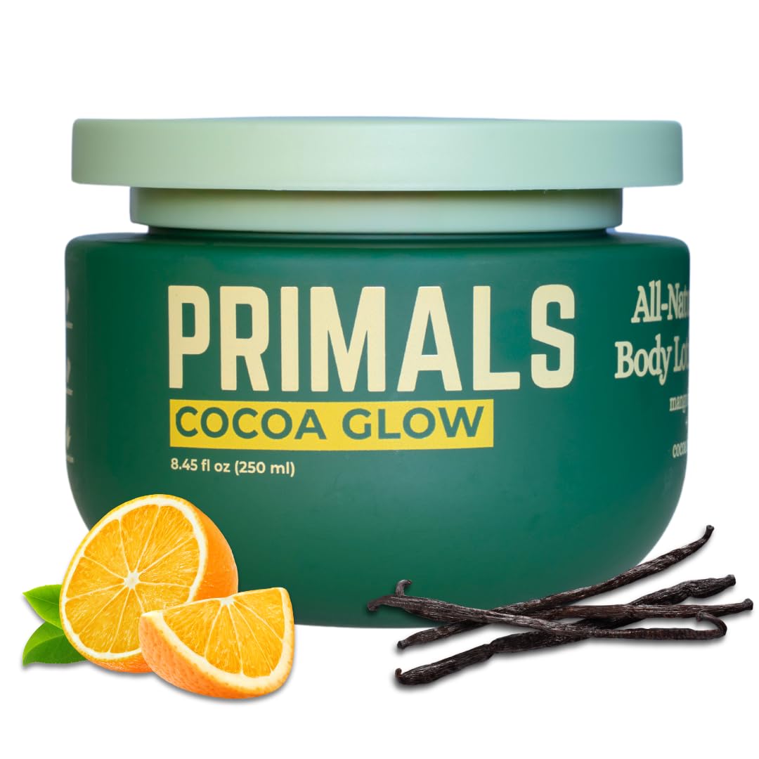PRIMALS All Natural Body Lotion - Cocoa Butter & Mango Butter - 100% Naturally Derived Ingredients