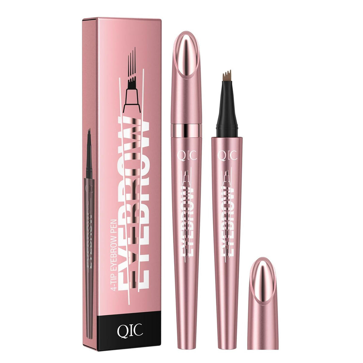 Eyebrow Pencils for Women - Microblading Eyebrow Pencil with Precise 4-Fork-Tip Waterproof Eyebrow