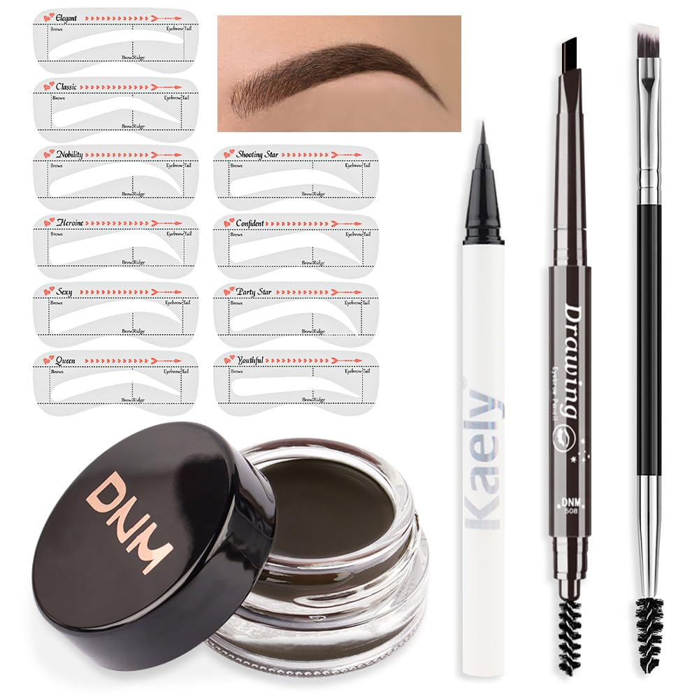 evpct Eyebrow Stencils Kit for Women Shaping, Eyebrow Shaper Makeup Kit, Eye Brow Stencil Shaper