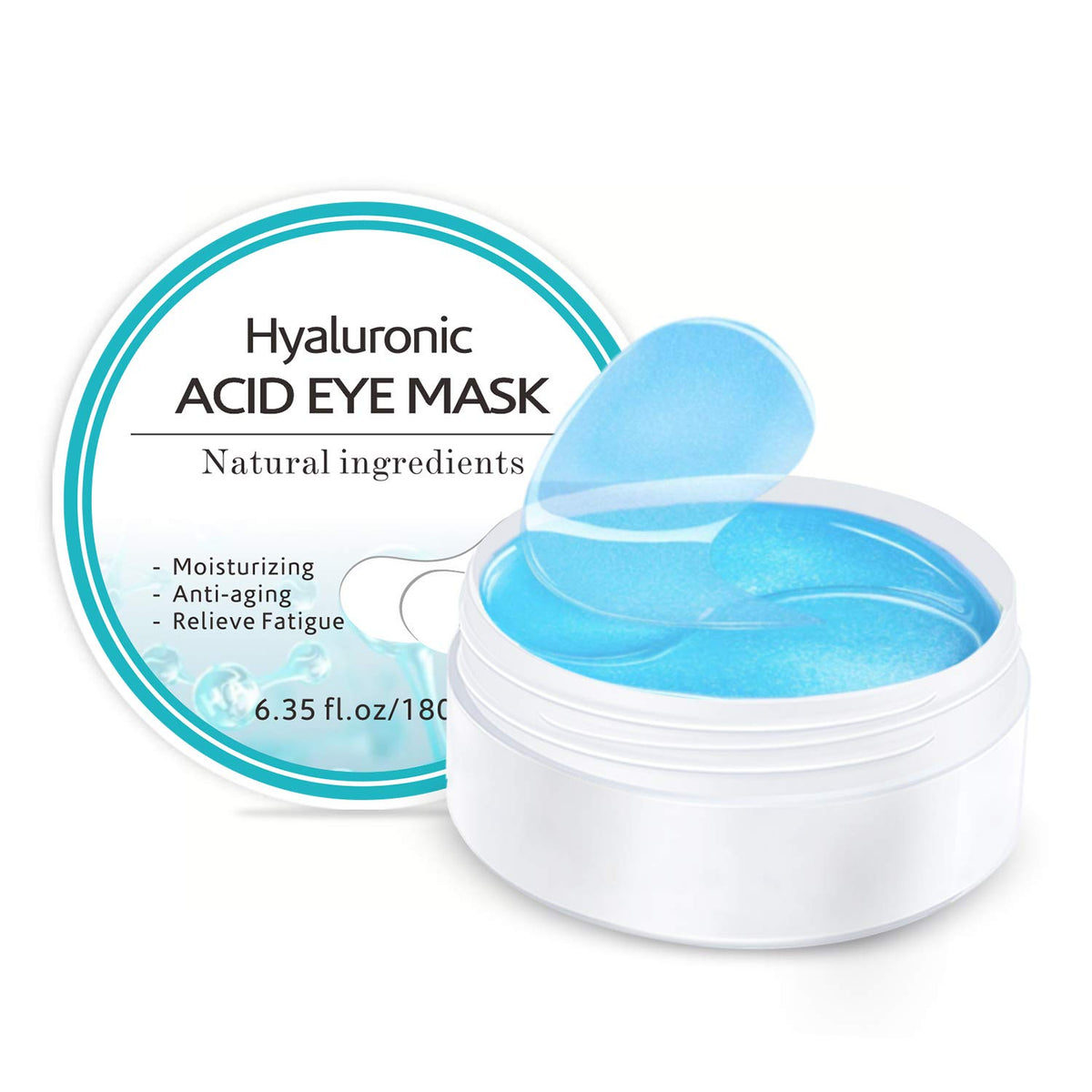 Under Eye Patches, Hyaluronic Acid Eye Mask Moisturizing, 60PCS Gel Eye Masks Pads With Collagen